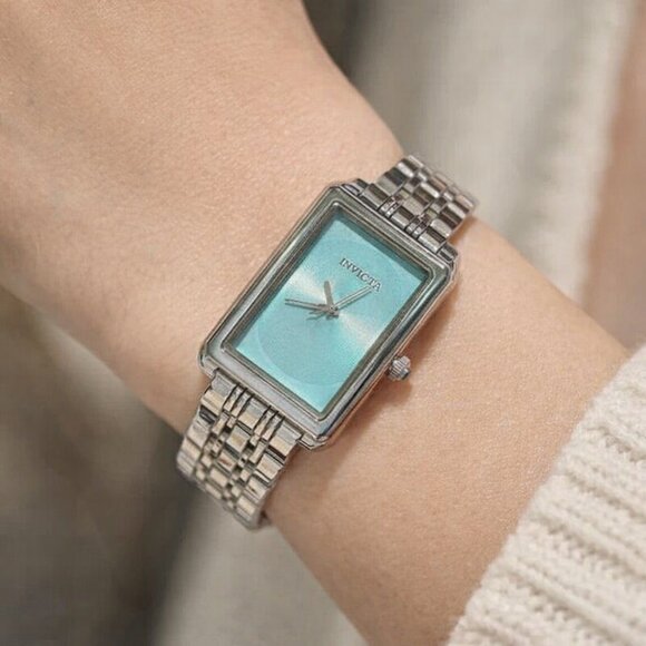 Invicta Accessories - Invicta women's watch wildflower Princess Silver and Blue Rectangular Watch